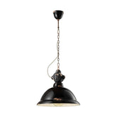 Vintage fekete színű, ipari függeszték lámpa.